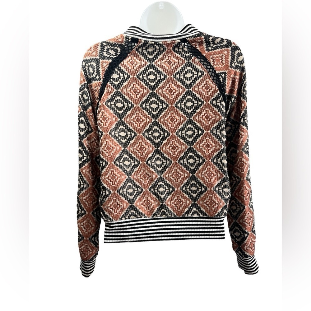 Saltwater Luxe Geometric Print Bomber Jacket Size XS - Picture 3 of 6